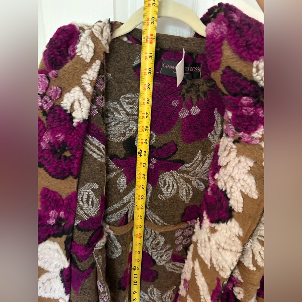 Floral Wool Blend Coat - Picture 6 of 7